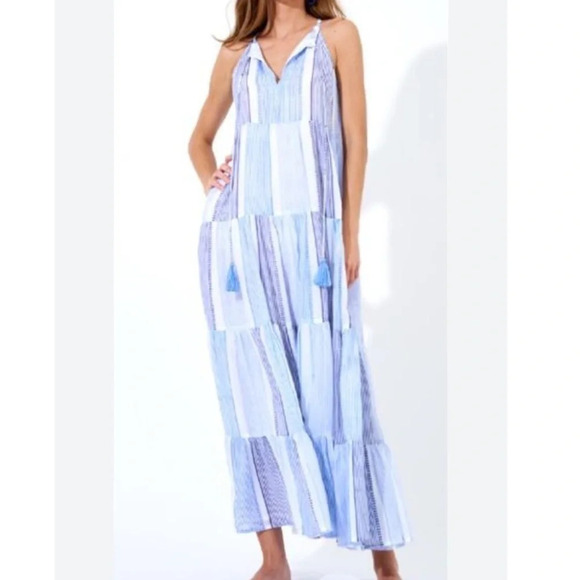 Oliphant XS Camden Blue Maxi Dress - Picture 1 of 10